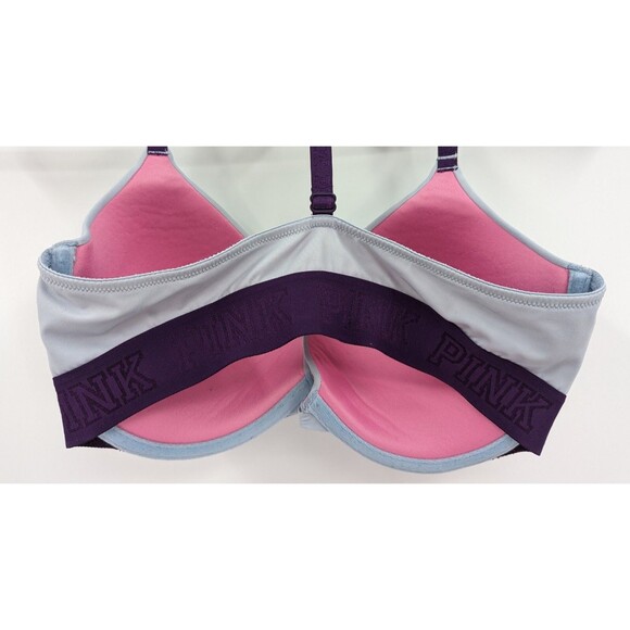 Victoria's Secret PINK Bra Women’s 34DD Lavender Purple Push Up Racerback-Read - Picture 5 of 7